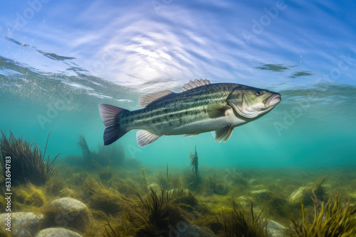 Graceful Sea Bass in Its Natural Habitat