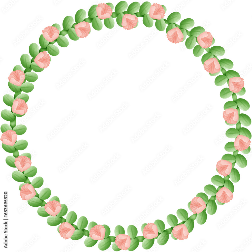 Flowers circle isolated on transparent background Flowers circle isolated on transparent background