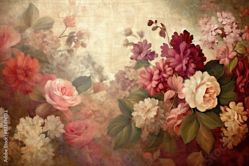 Vintage Themed Soft Look Floral Backgrounds