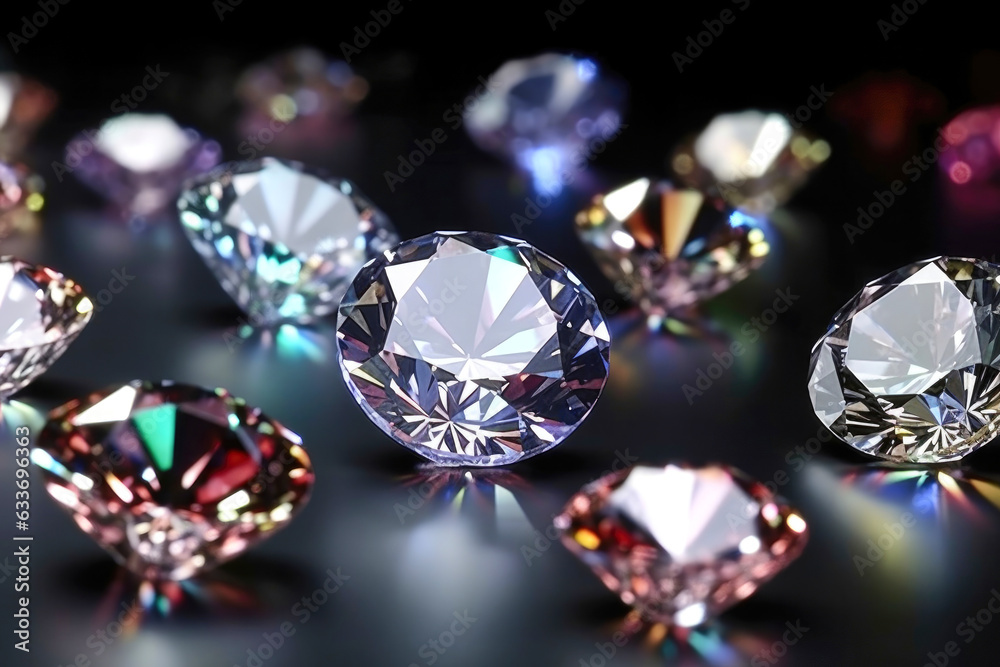 Set of glittering diamonds Set of glittering diamonds
