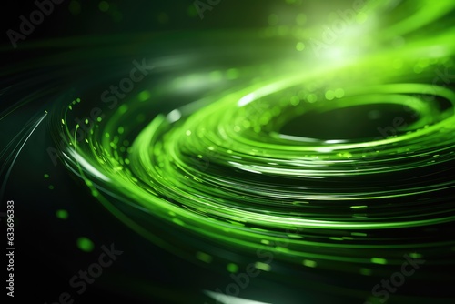 Futuristic green technology background with organic motion.