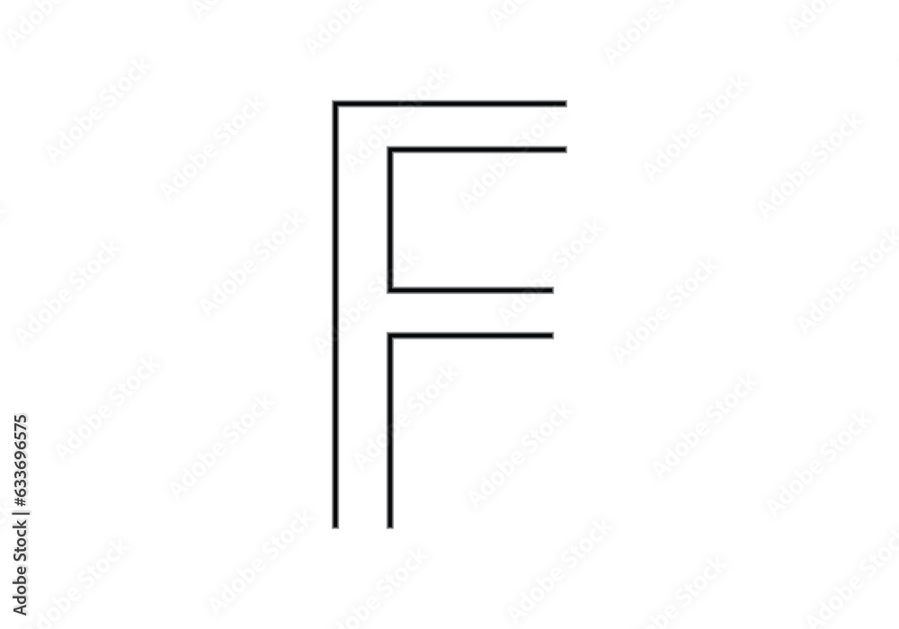 Letter F Square Pixel Logo Design Template Letter F Square Pixel Logo Design Template