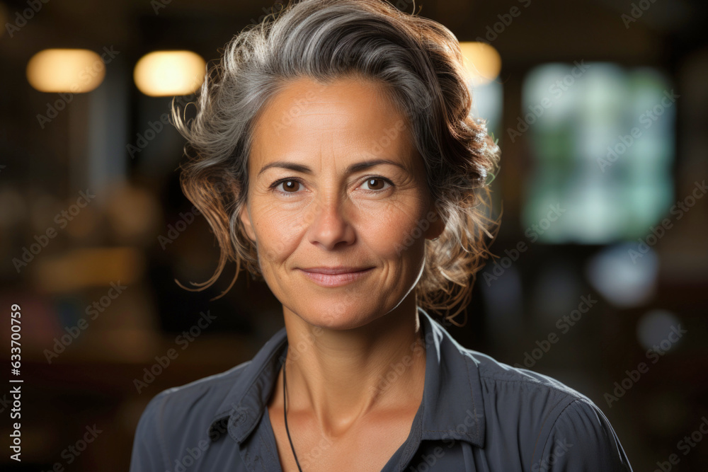 Obraz premium Smiling ethnic woman looking at camera