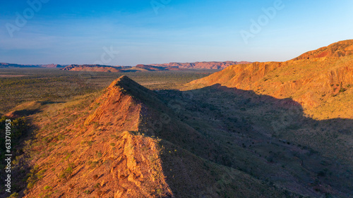 Sunset over mountains in outback © Christopher