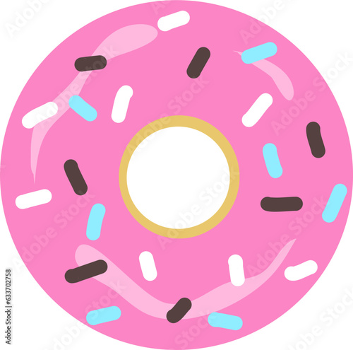 Donut Illustration, Fast food Illustration, junk food clipart