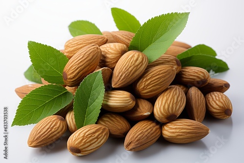 natural almonds from organic farming. Healthy living and cardiovascular health