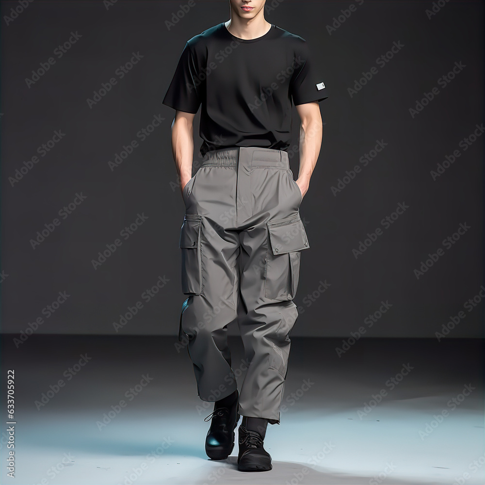 Cargo Pants Worn by Model, Focusing on Legs
Cargo Pants Worn by Model, Focusing on Legs