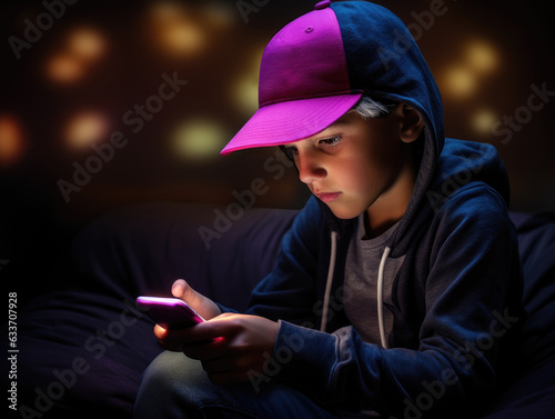 Navigating Tomorrow's Risks: Kid Immersed in the Digital Temptation