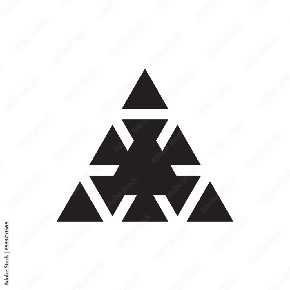 abstract geometric triangle logo design vector isolated on white background. abstract geometric triangle logo design vector isolated on white background.