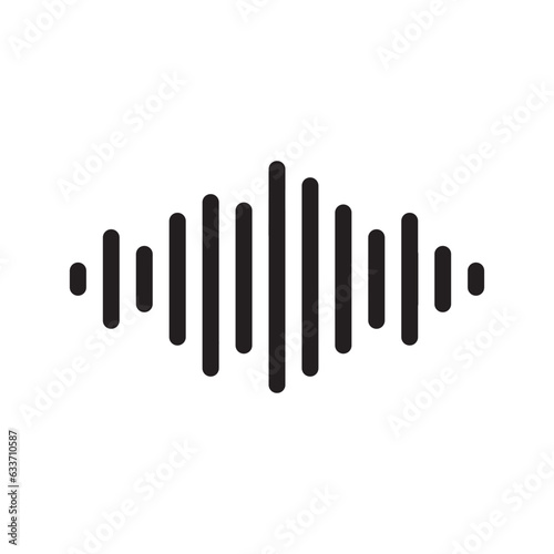 sound wave icon design vector illustration isolated on white background.