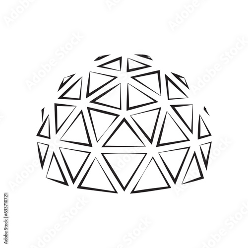 geodesic dome icon logo design vector illustration.