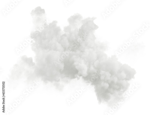 White clouds cutout on transparent backgrounds 3d render png