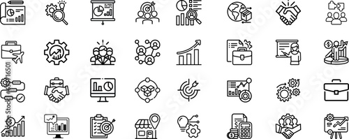 İşle ilgili ikon seti. Translation Icon set for business
