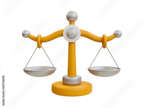 Cuadro en lienzo 3d minimal empty scale. blank balance. 3d illustration.