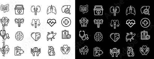 Sağlıkla ilgili ikon seti. Translation Icon set for health
