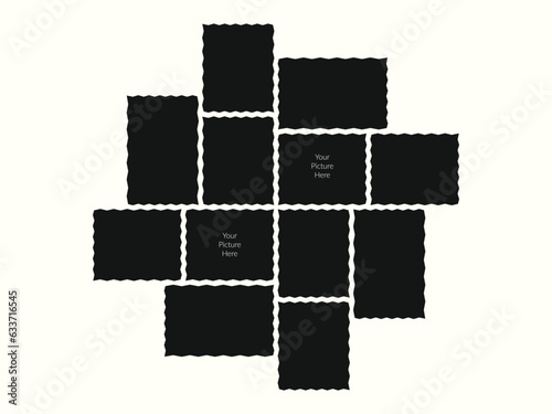Photo frame collage, Photo collage vector,  photos collage vector