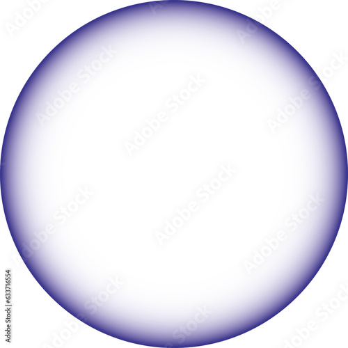 Blauer Kreis mit Farbverlauf zur Mitte, mit scharfem Rand, transparenter Innenfläche und Hintergrund - als Überlagerung, Overlay und anderweitigen Gestaltungsemöglichkeiten