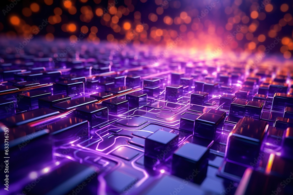 Obraz premium abstract technology and innovation background, generative ai