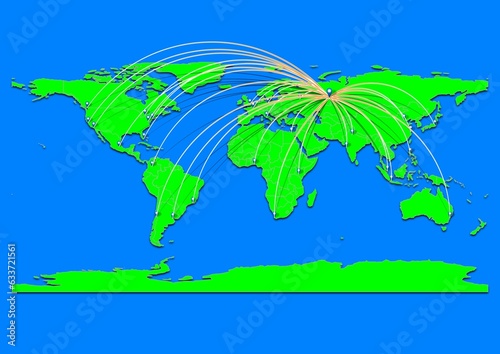 Vibrant Pervouralsk, Russia map - Export concept map for Pervouralsk, Russia on World map. Suitable for export concepts. File is suitable for digital editing and prints of all sizes. photo