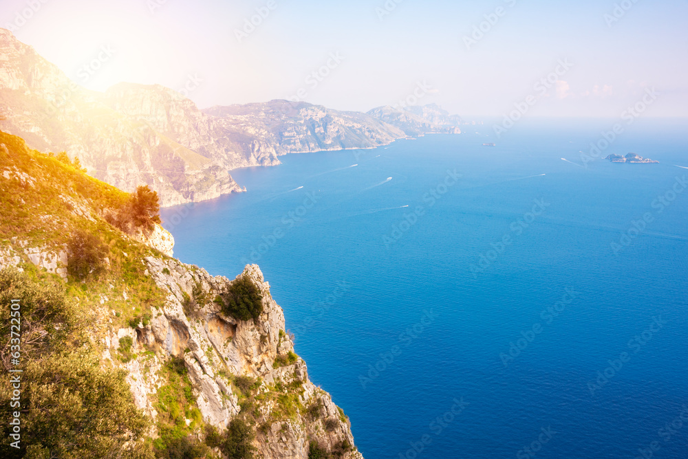 Fototapeta premium Scenic coastal landscape of Amalfi coast, Italy