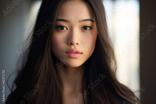 Portrait of an Asian girl model without makeup © Julia Jones