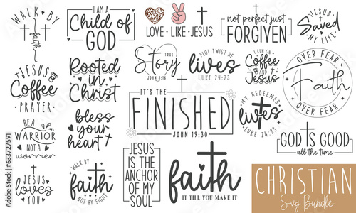 Christian SVG craft t-shirt Design Bundle.