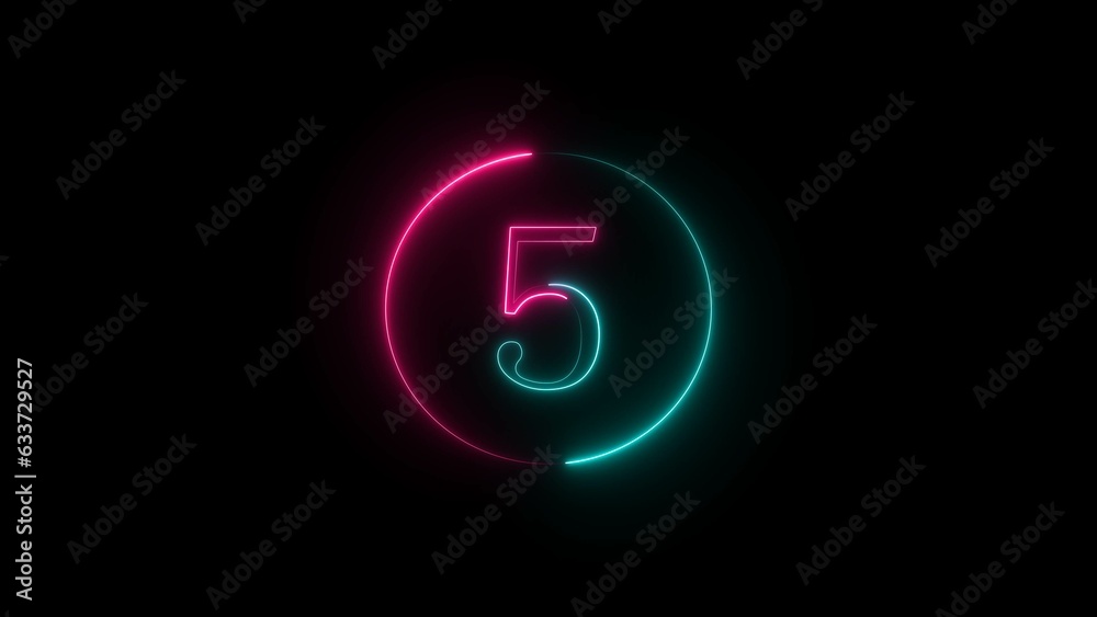 abstract glowing neon count down number illustration background abstract glowing neon count down number illustration background