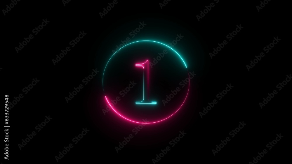 abstract glowing neon count down number illustration background abstract glowing neon count down number illustration background