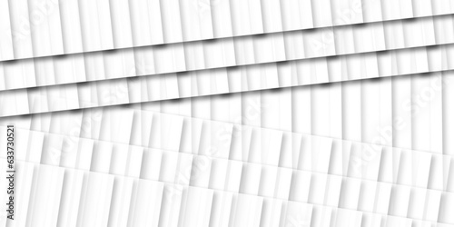 abstract background with slim pattern with greay shadow and background with white geomatriex design white vector wth grey texture and white square with white lines graph and blueprint wth grey shadow