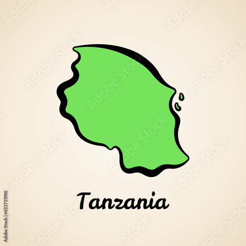 Tanzania - Outline Map