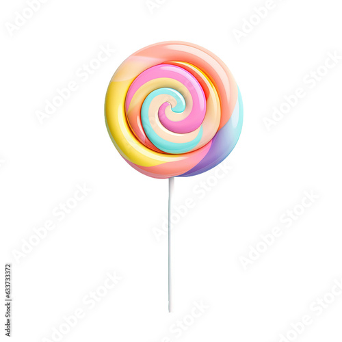 Colored lollipop alone © AkuAku