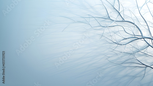 soft blue background with shadows from branches without leaves, generated by AI
