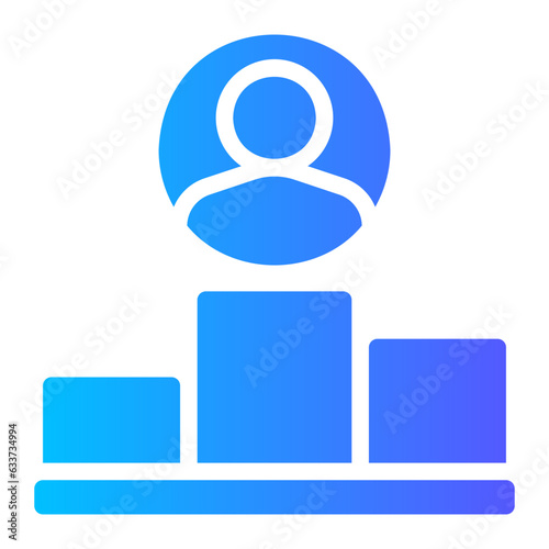 career promotion gradient icon