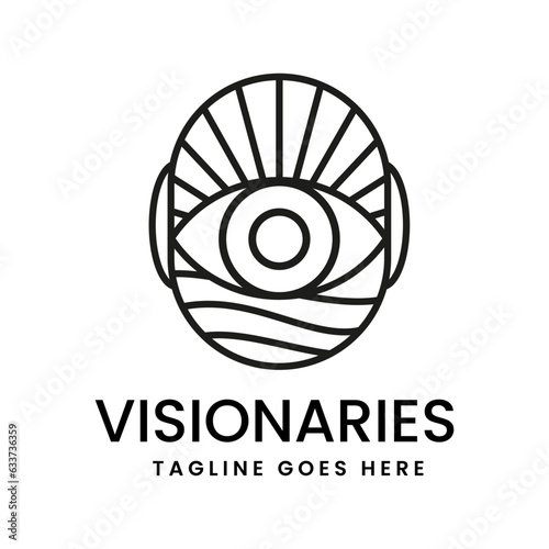 Illustration Art Eye illusion, secret, treasure, magic, vision, mystery, visual and optical logo design