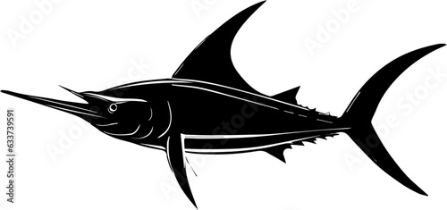 Black Marlin fish icon 3