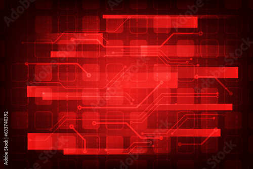 Vector abstract technology red background