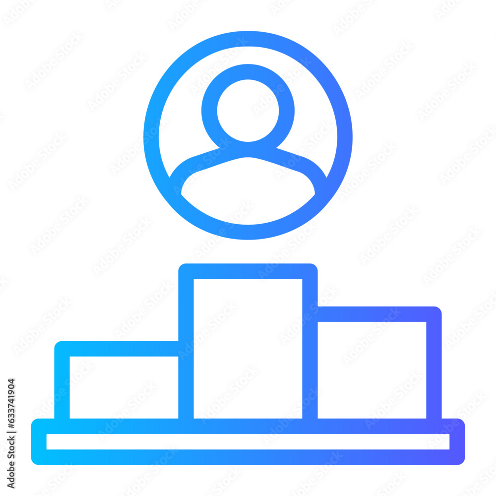 career promotion gradient icon