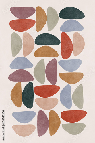 Printable wall art poster print. Hand drawn minimalism design for scandinavian interior. 