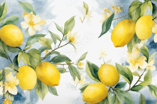 fresh lemon citrus, generative ai