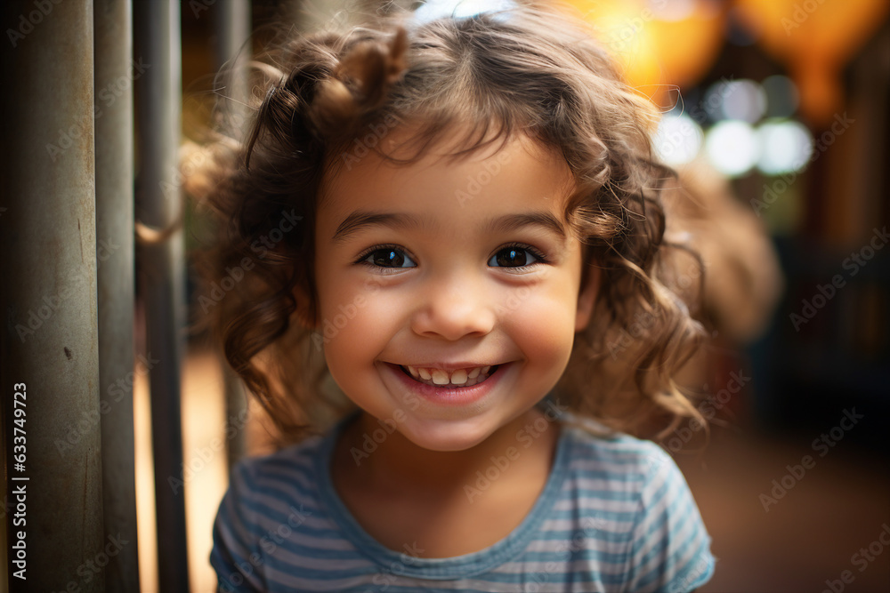 Generative ai collage photo of cute kid explore nature care for wild animal Generative ai collage photo of cute kid explore nature care for wild animal