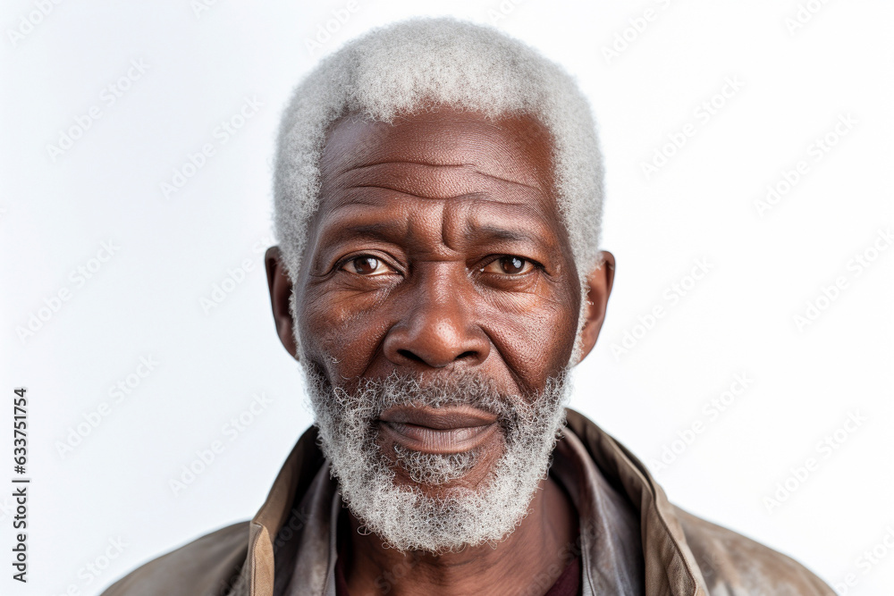 Portrait of man with white hair Portrait of man with white hair