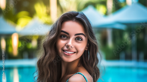 young adult woman, hispanic...