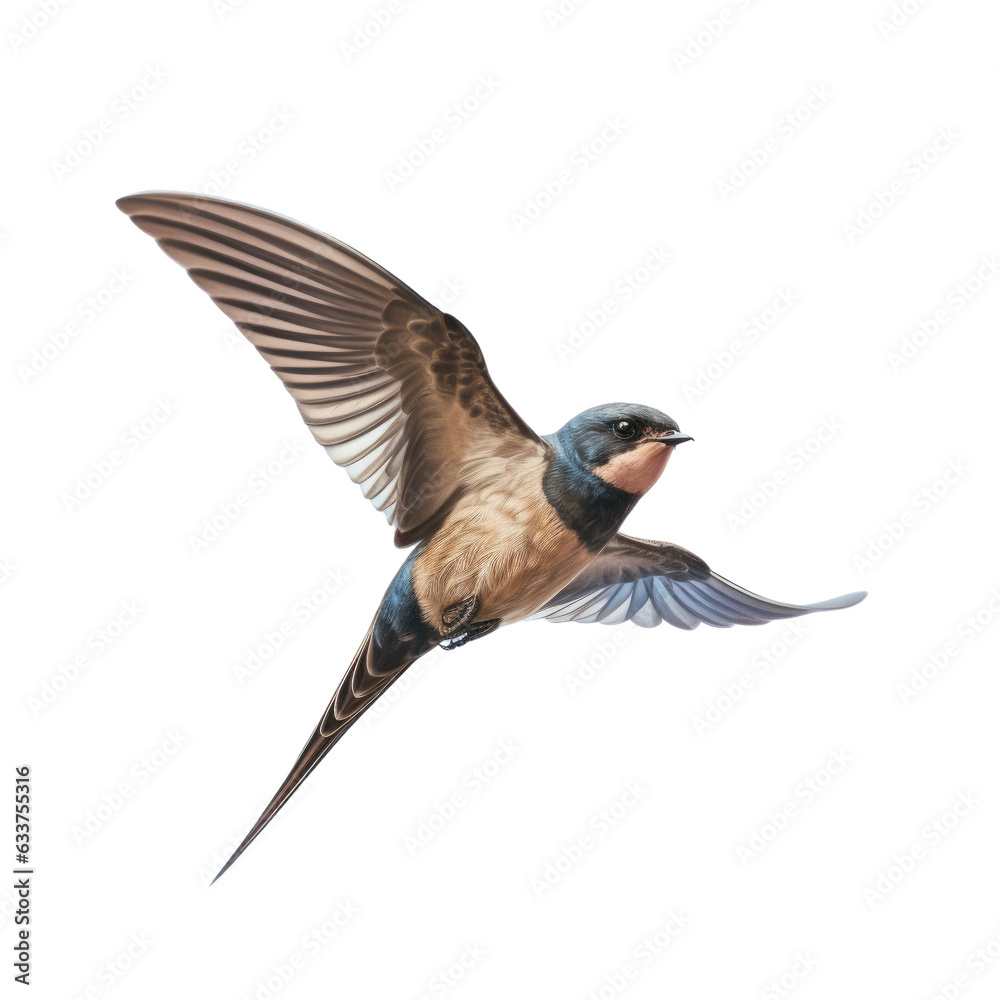 Fototapeta premium Swift bird from Eurasia against blue sky