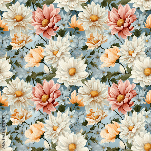 Seamless pattern with vintage pastel flowers. Floral background for cosmetics  perfume  beauty products. Can be used for greeting card  wedding invitation  craft paper  wrapping.