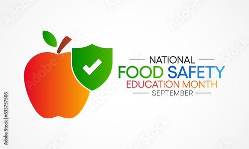 National Food safety education month observed each during September. Vector illustration