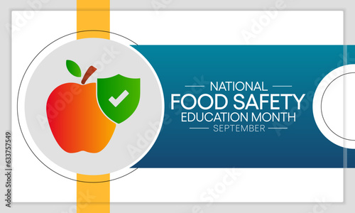 National Food safety education month observed each during September. Vector illustration