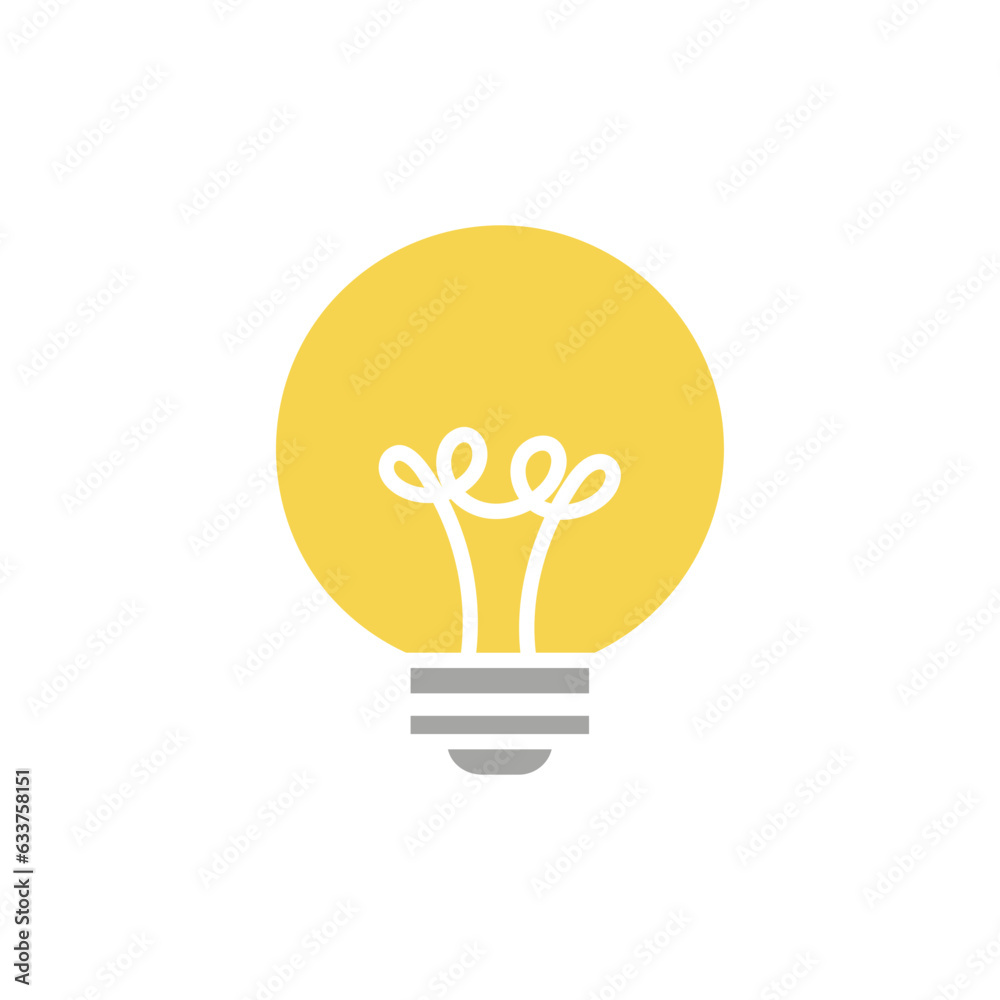The light bulb is full of ideas And creative thinking, analytical thinking for processing. Light bulb icon vector. ideas symbol illustration.
