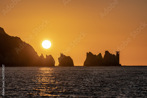 Sunset over the Needles Rocks, Alum Bay, Isle of Wight