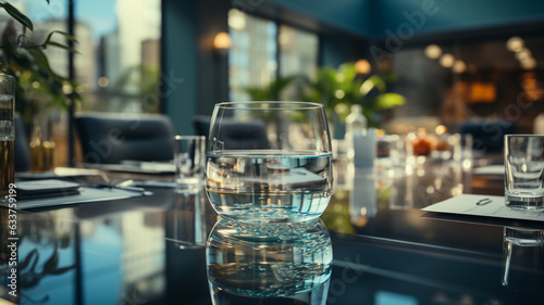 empty glass with a drink on the table.