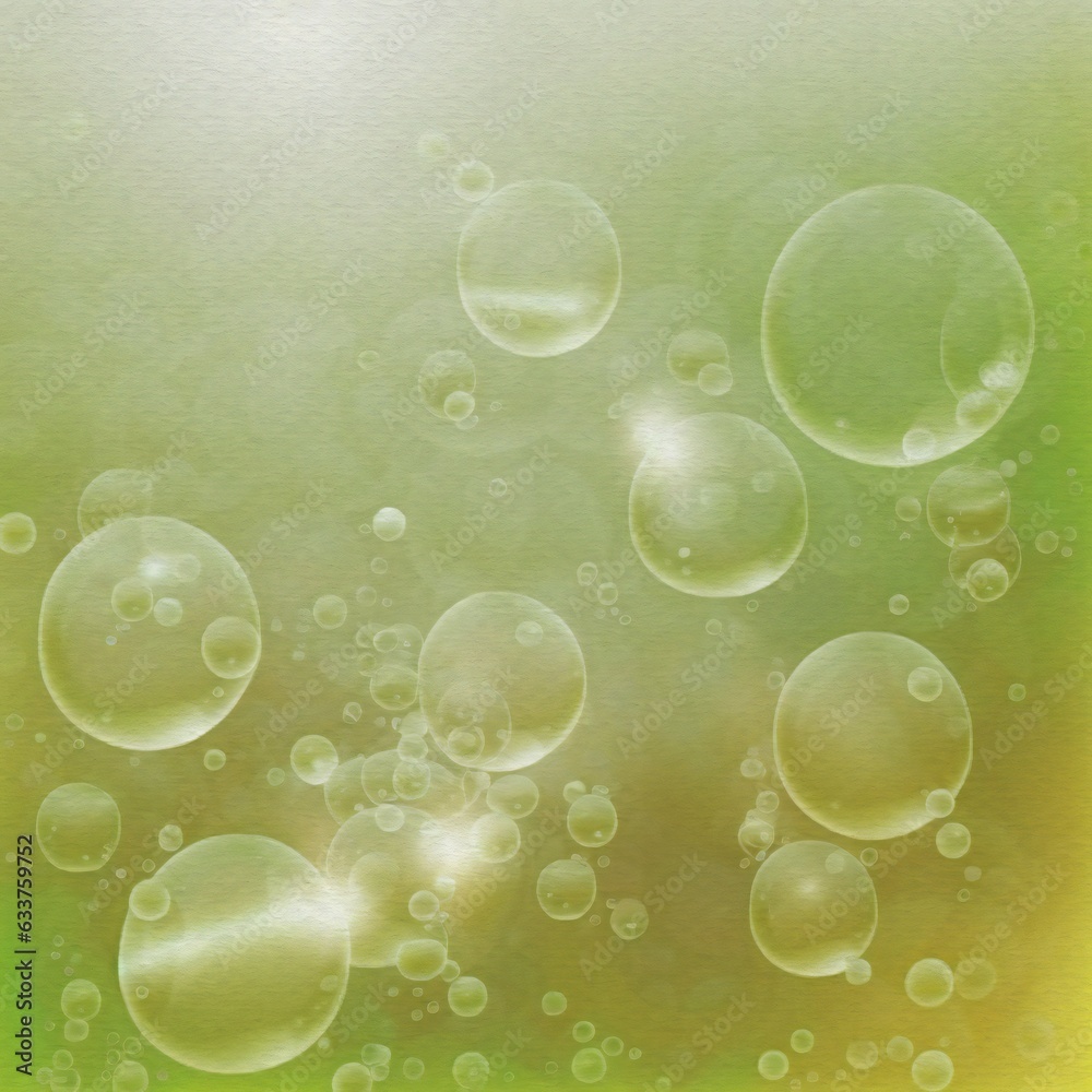 abstract green watercolor bubble background